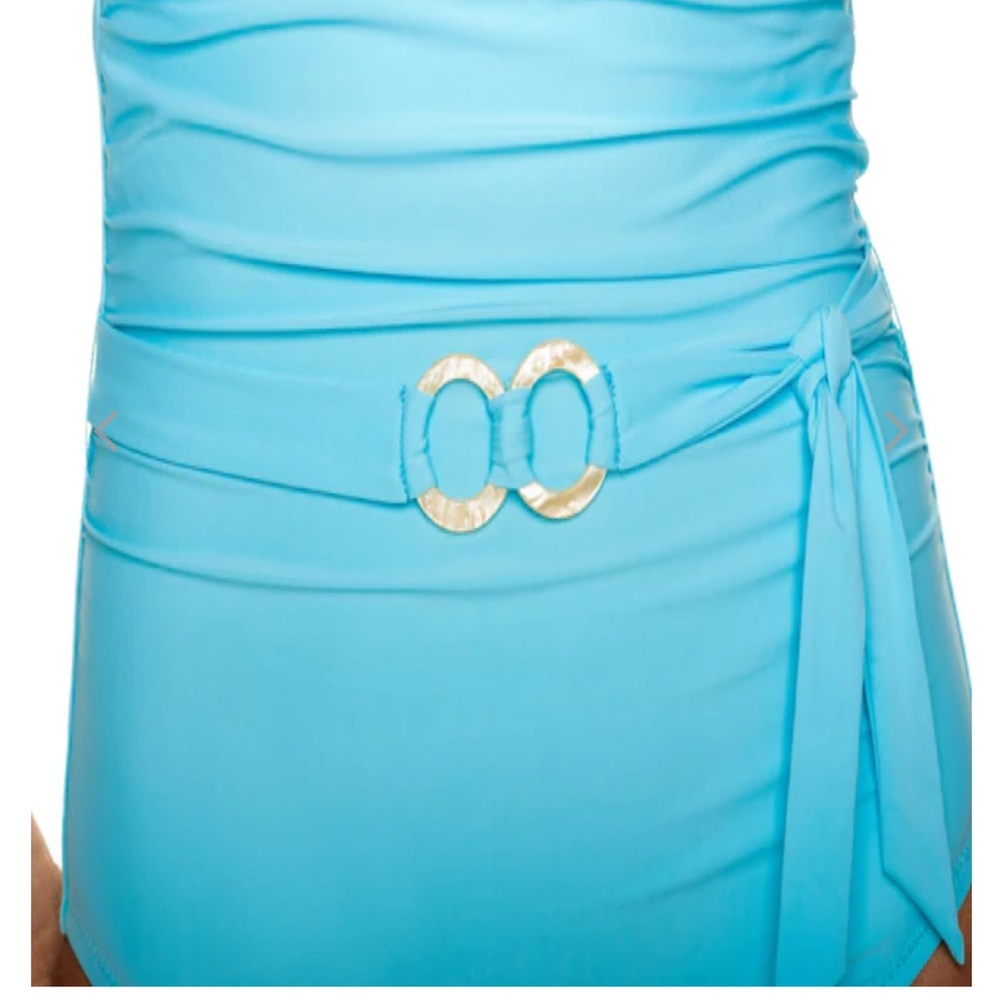NWT Helen Jon Belted bandeau one-piece | sky blue - Picture 4 of 11